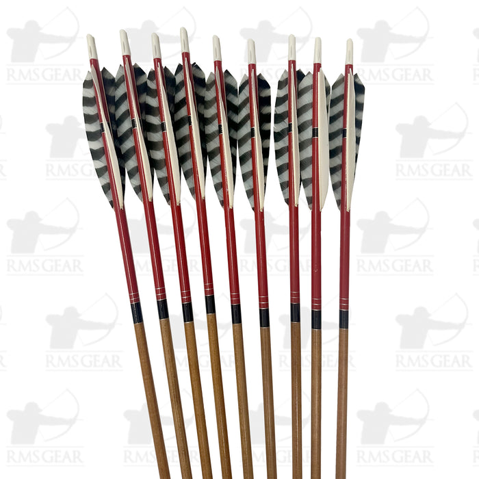 Used Wood Arrows - 28" BOP - 65/70# - 23/64"dia - MF1018RCD