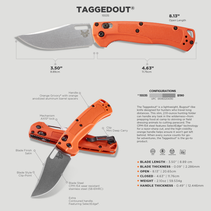 Benchmade Tagged Out - 15535