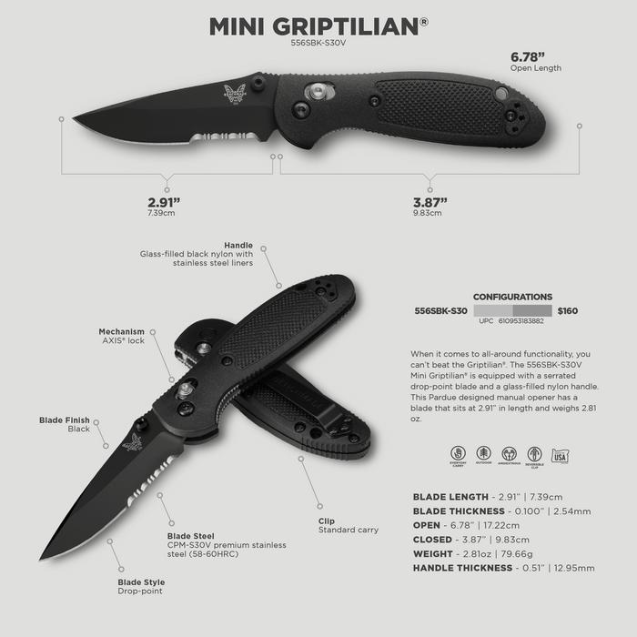 Benchmade 556-S30V Mini Griptillian