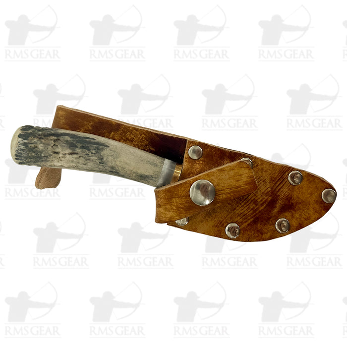 SOB Knives - Deer Antler Handle with Leather Sheath - DP808