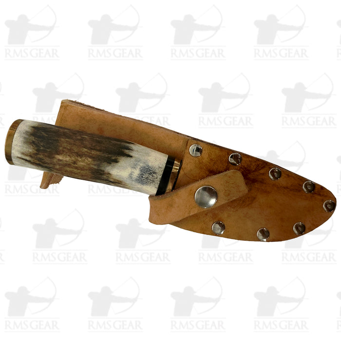 SOB Knives - Elk Antler Handle with Leather Sheath - DP710