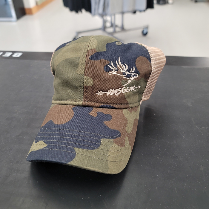 RMSGear Mesh Back Hat -  Camo w/ Elk Logo