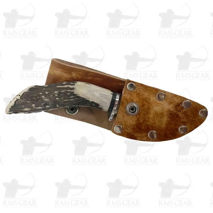 SOB Knives - Deer Antler Handle with Leather Sheath - DP859