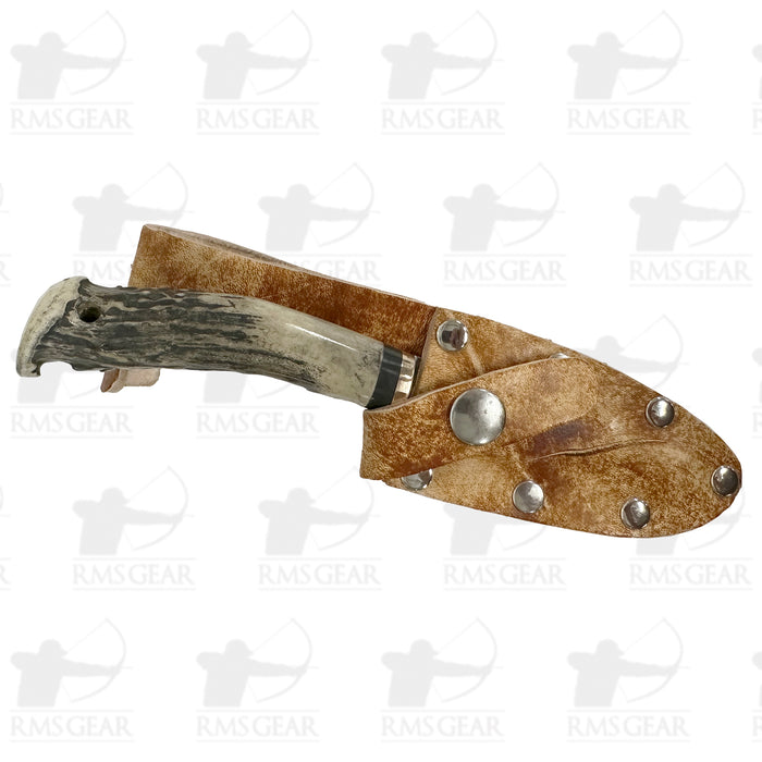 SOB Knives - Deer Antler Handle with Leather Sheath - DP852M