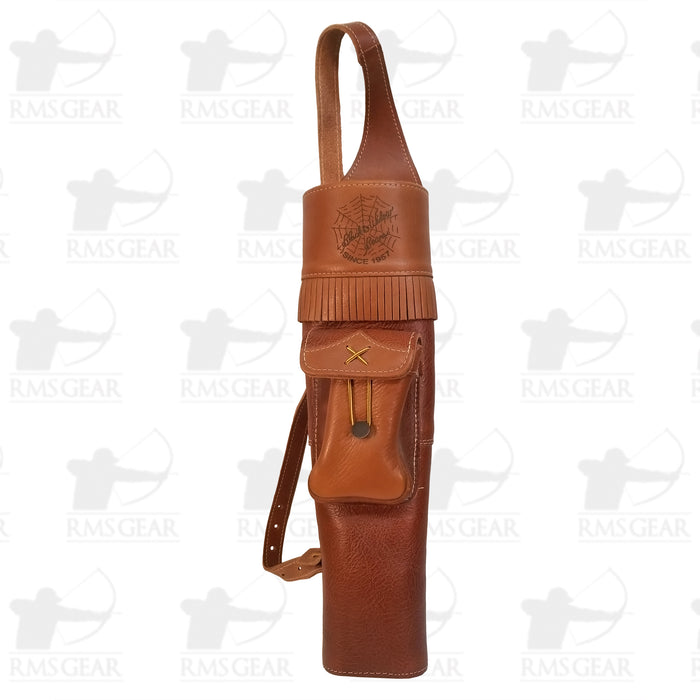 Leather Back Quiver Black Widow - QUIVBW1