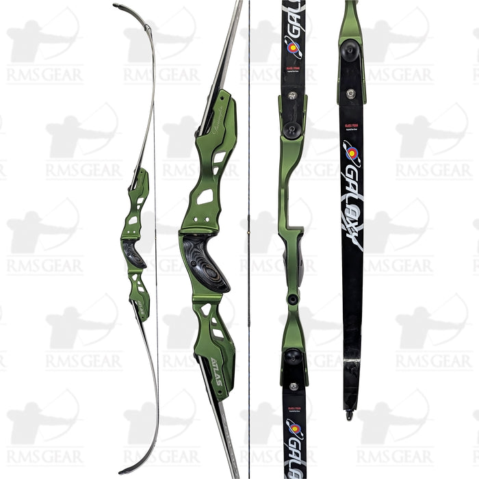 Farmington Atlas 19" Riser w/ Galaxy Silver Star Limbs - 38@28 - 62" -  FG3862SR