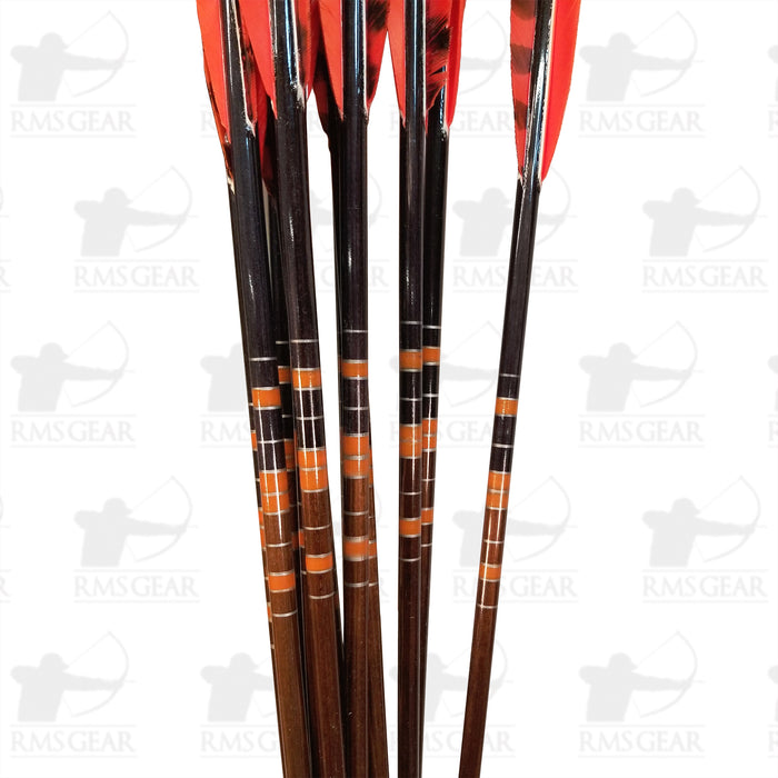 Qty 21 - 5/16" Wood Arrows - 40-44# - 29" - WSA516724WF