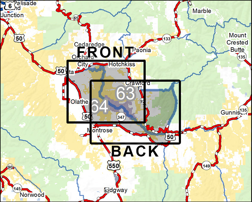 DIY Hunting Map - Colorado GMU's 63-64