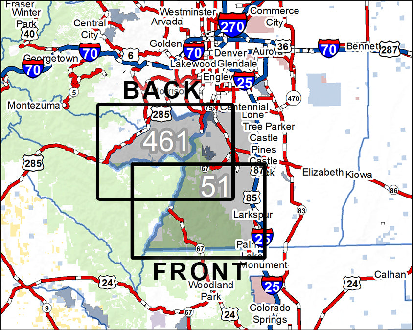 DIY Hunting Map - Colorado GMU's 461-51