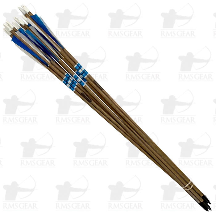 Used Crested Wood Arrows - 70-75# - 28" - USED9LE