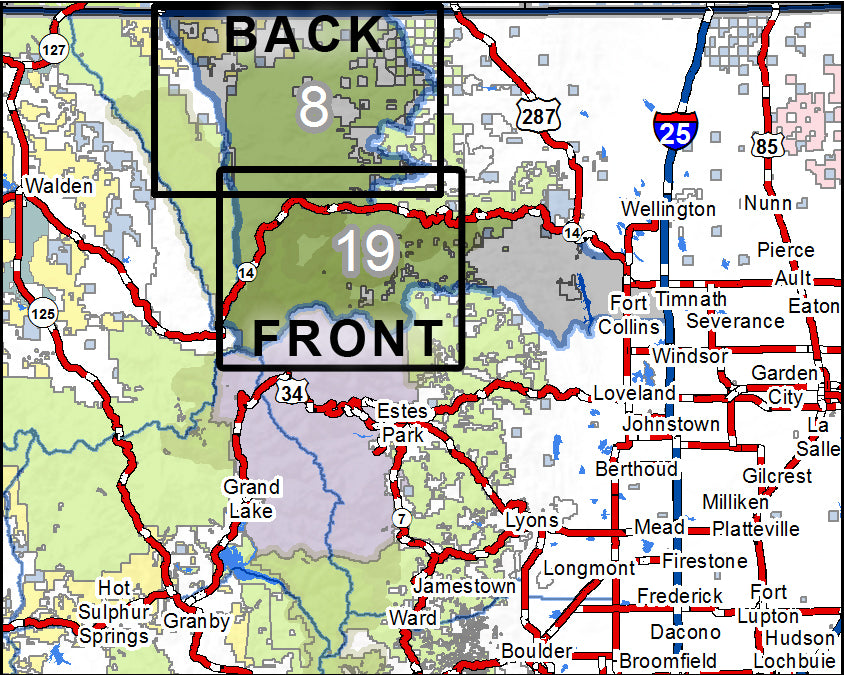 DIY Hunting Map - Colorado GMU 8-19W