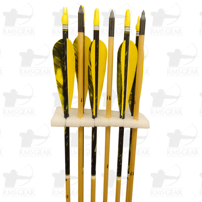 Used- 9 Fletched Wood Arrows 42-52# - USED5VD